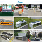 Outdoor Waiting Bus Station Solar Metal Charger Bench for Mobile Phone