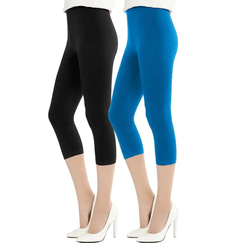 Soft Viscose Women Pants Casual Stretchy Workout Leggings Cycling Hiking Jogger Running Pencil Trousers Capris M30235