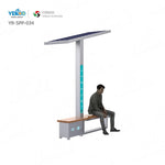 Outdoor Waiting Bus Station Solar Metal Charger Bench for Mobile Phone