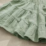 Leaf Pastel Ruffle 100% Cotton Girls Skirt