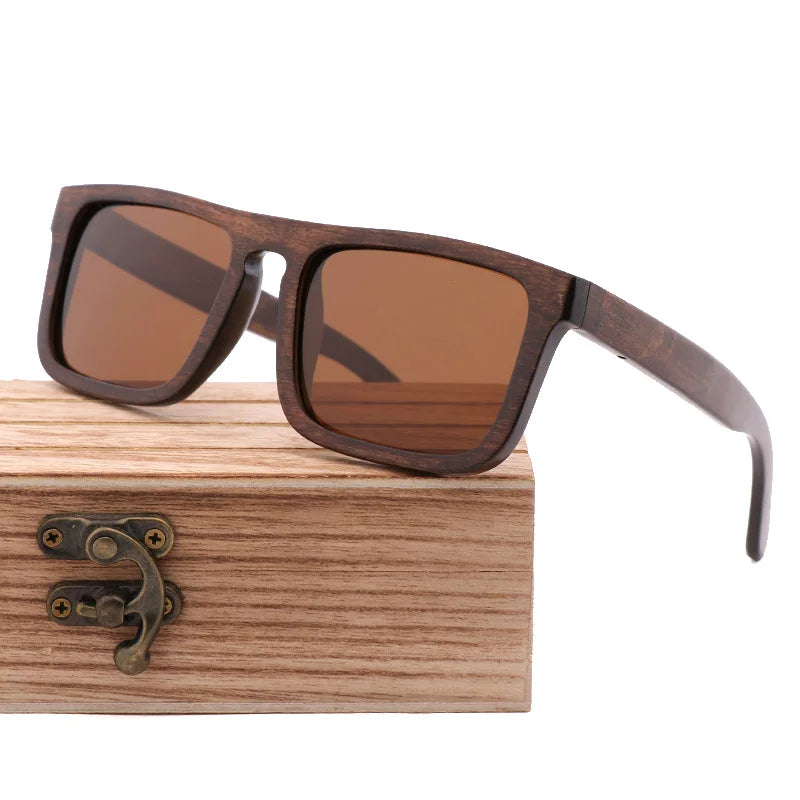 Maple Meadow Square Bamboo Sunglasses