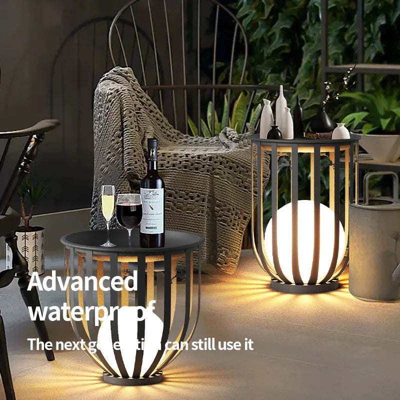 Garden Lights Decorative Floor Lamp Lawn Outdoor Rattan Villa Garden Waterproof LED Solar Customized Stainless Steel IP65 180