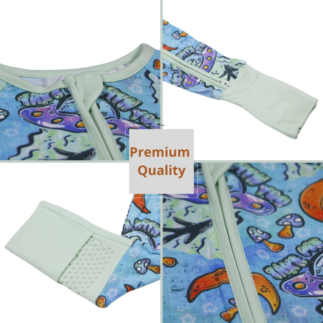 Print Organic Bamboo Cotton Baby Clothes Infant Toddler Kids Bamboo Viscose Baby Pjs Set Bamboo 2 Piece Baby Pajamas