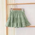 Leaf Pastel Ruffle 100% Cotton Girls Skirt