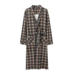 River Journey Plaid Cotton Mens Bath Robe