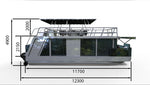 ized Modern Aluminium Wooden Prefabricated Pontoon House Boats Lake House Floating