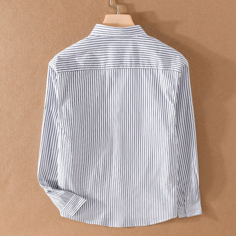 Dusk Horizon Stripes Cotton Men's Shirt