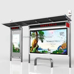 airconditioned solar bus shelter bus shelter transparent with solar panel bus shelter solar power 3 kw