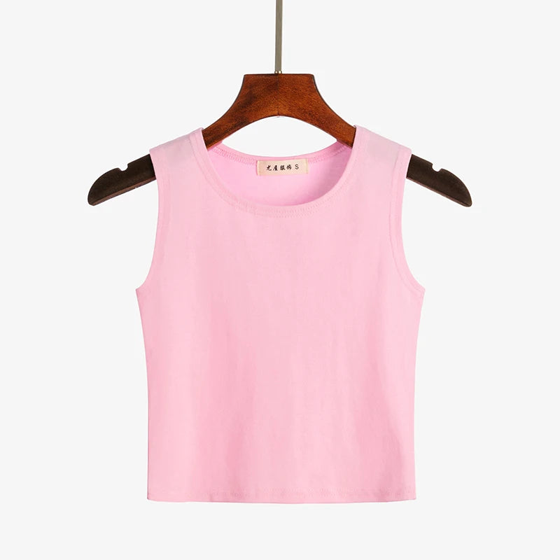 Orange Marmalade Basic Cotton Womens Crop Top