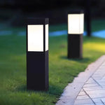 Modern IP65 Solar Garden LED Bollard Light Aluminum Alloy Post Lamp for Outdoor Landscape Decorative Pathway and Lawn