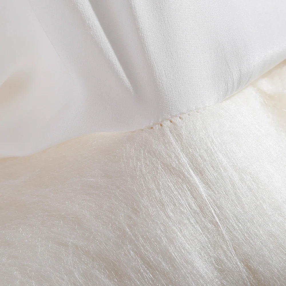 Velvet Feather 19MM 100% Mulberry Silk Comforter With Silk Filling & Zipper