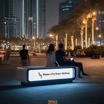 High-Tech Solar Smart Bench with Solar Charging and Modern Design