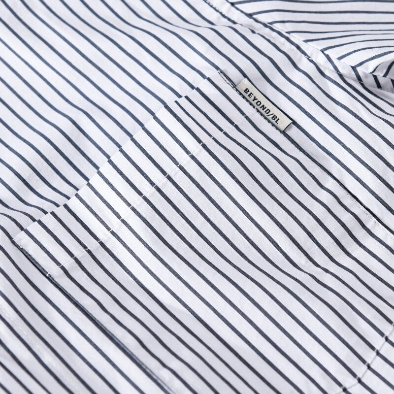 Dusk Horizon Stripes Cotton Men's Shirt