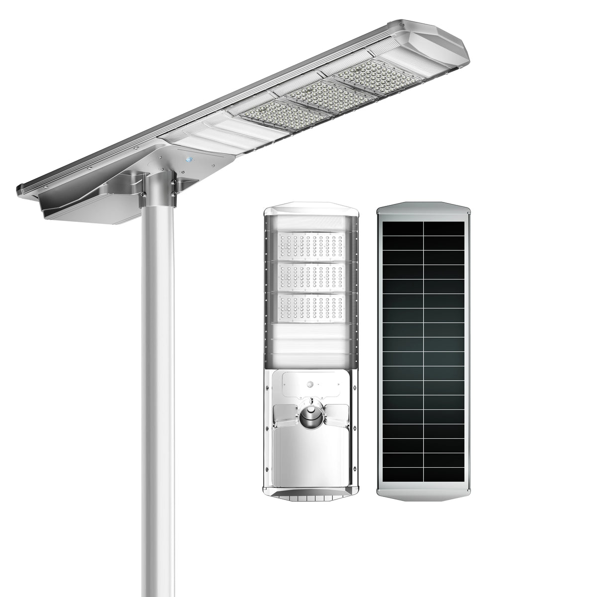 Outdoor waterproof high lumen energy saving all in one integrated road smart led solar street light