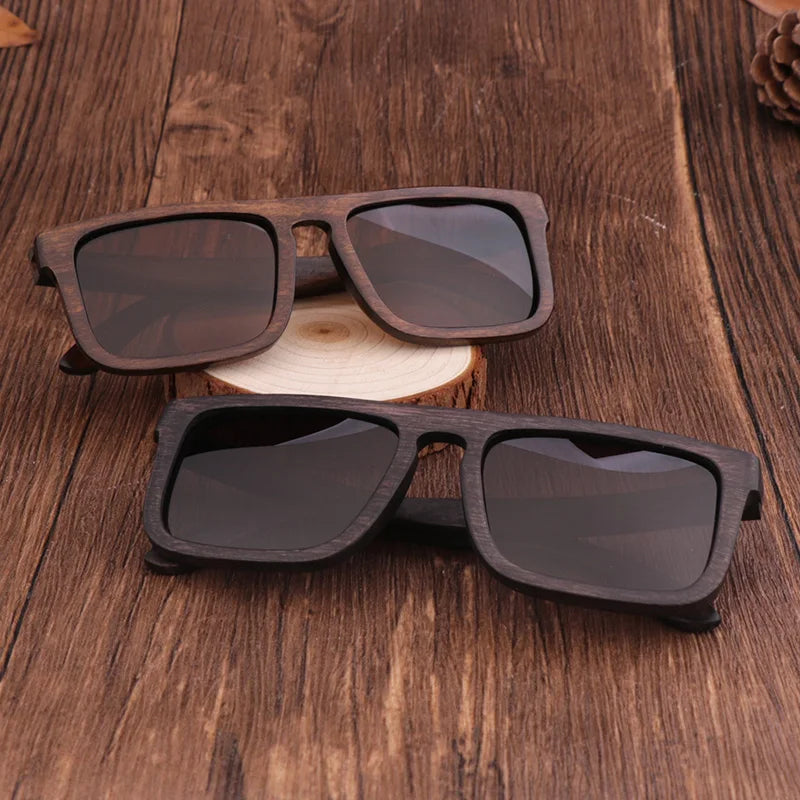 Maple Meadow Square Bamboo Sunglasses