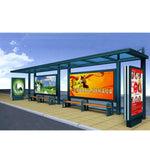 Intelligent Public Transportation System Solar Bus Shelter and Stainless Steel Metal Smart Bus Stop Design