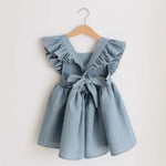 Bohemian Ruffles Linen Cotton Girls Dress