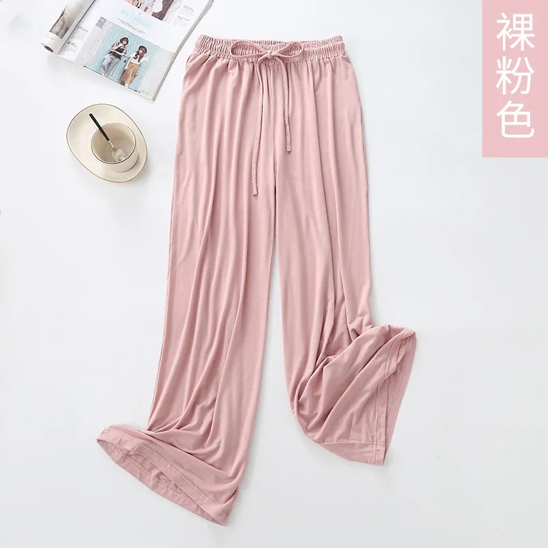 Hot Sale Multiple Colour Winter Women's Home Pants Lounge wear Homewear Pajama Pant Spring Autumn Modal Loose Pyjama Trousers