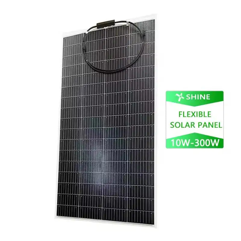 high efficient customized size shape semi mono flexible solar panel 12v 100w 200w solar panel flexible for truck