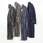 River Journey Plaid Cotton Mens Bath Robe