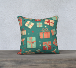 Holiday Gifts Throw Pillow Cover | Hypoallergenic - Allergy Friendly - Naturally Free