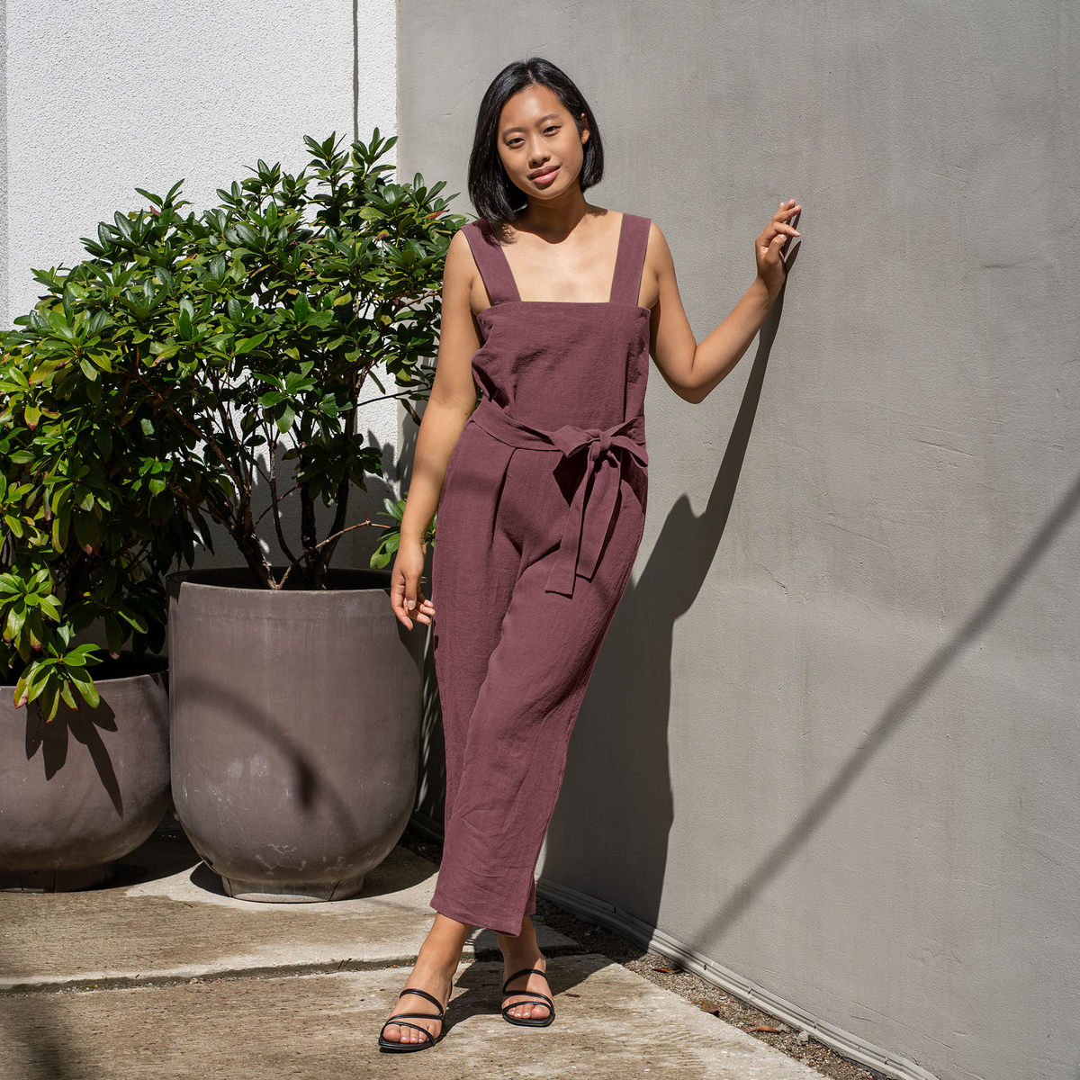 MENIQUE Pinafore Jumpsuit Iris