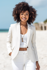 Ivory Meadows 100% Cotton Blazer | Hypoallergenic - Allergy Friendly - Naturally Free