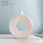 Ivory Modern Abstract Hollow Ceramic Vase | Hypoallergenic - Allergy Friendly - Naturally Free