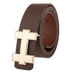 Ivory Sands Gold Buckle Vegan Leather Belt | Hypoallergenic - Allergy Friendly - Naturally Free