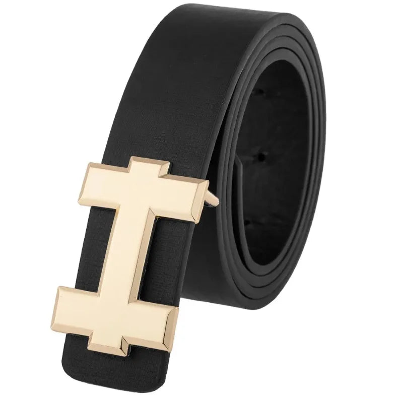 Ivory Sands Gold Buckle Vegan Leather Belt | Hypoallergenic - Allergy Friendly - Naturally Free