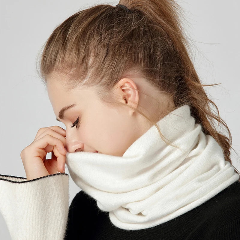 Ivory Snowfall Cashmere Womens Scarf | Hypoallergenic - Allergy Friendly - Naturally Free