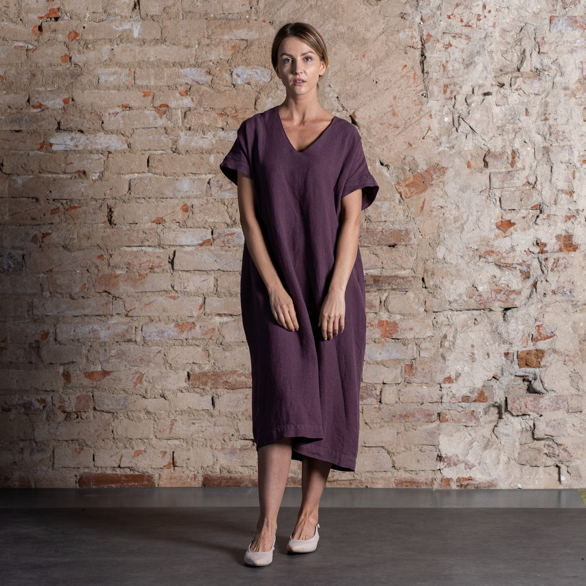 MENIQUE Loose Dress Joelle Shadow Purple