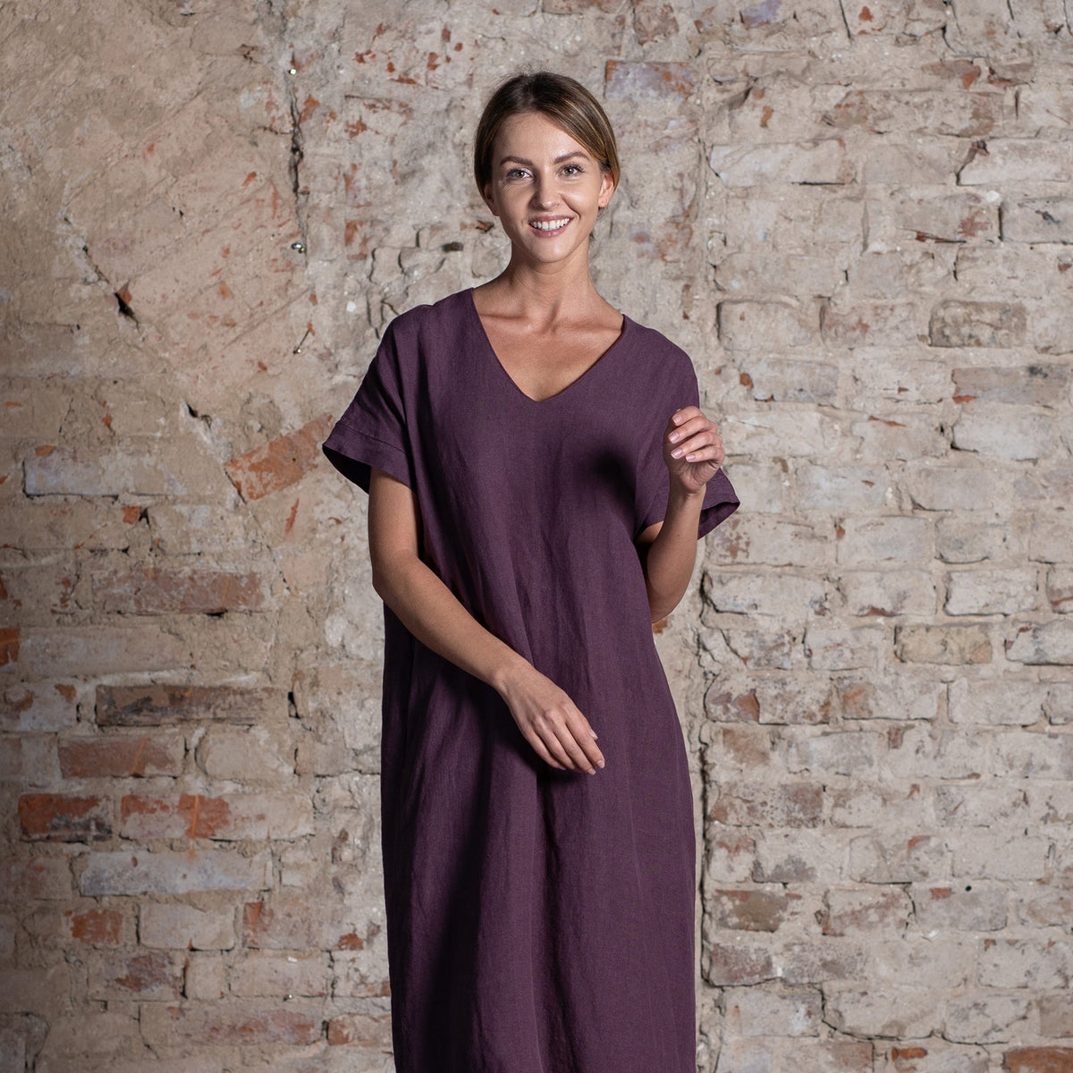 MENIQUE Loose Dress Joelle Shadow Purple