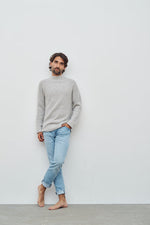 CARE BY ME Karl Cashmere Silk Mens Sweater