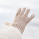 MENIQUE Knit Beanie & Gloves 2-Piece