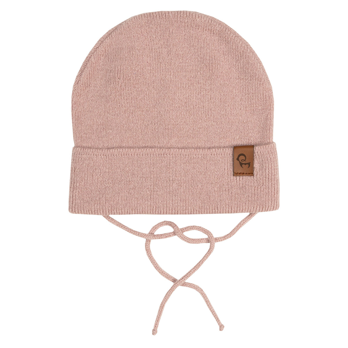 MENIQUE Baby Knit Beanie with Strings Cashmere Blend