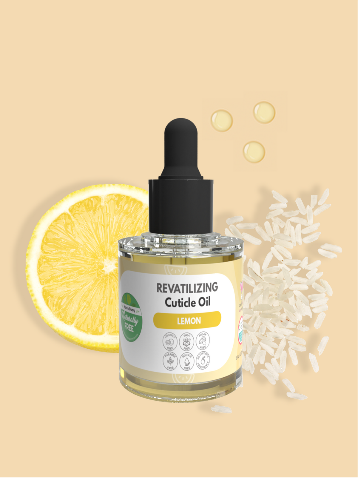 Lemon Revitalizing Cuticle Oil | Hypoallergenic - Allergy Friendly - Naturally Free