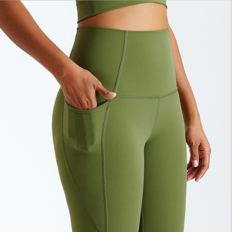 Lime Zest Organic Cotton Womens Activewear Leggings With Pockets | Hypoallergenic - Allergy Friendly - Naturally Free