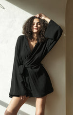 THE HAND LOOM Luna Kimono Wrap 100% Organic Cotton Womens Dress