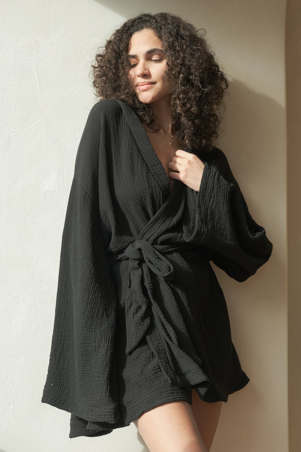 THE HAND LOOM Luna Kimono Wrap 100% Organic Cotton Womens Dress