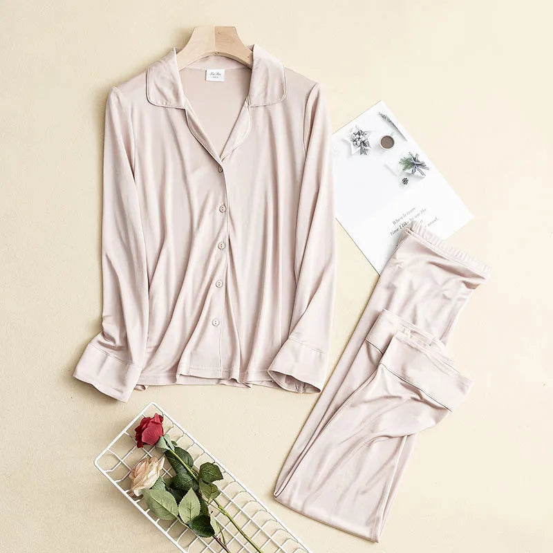 Lush Pink Silk Viscose Pajama Set | Hypoallergenic - Allergy Friendly - Naturally Free