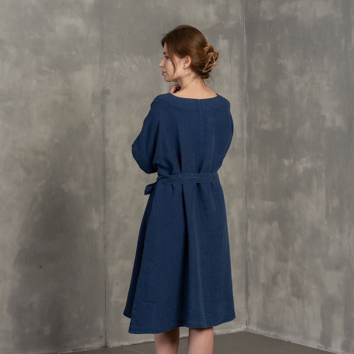 MENIQUE Oversize Dress Olivia Storm Blue