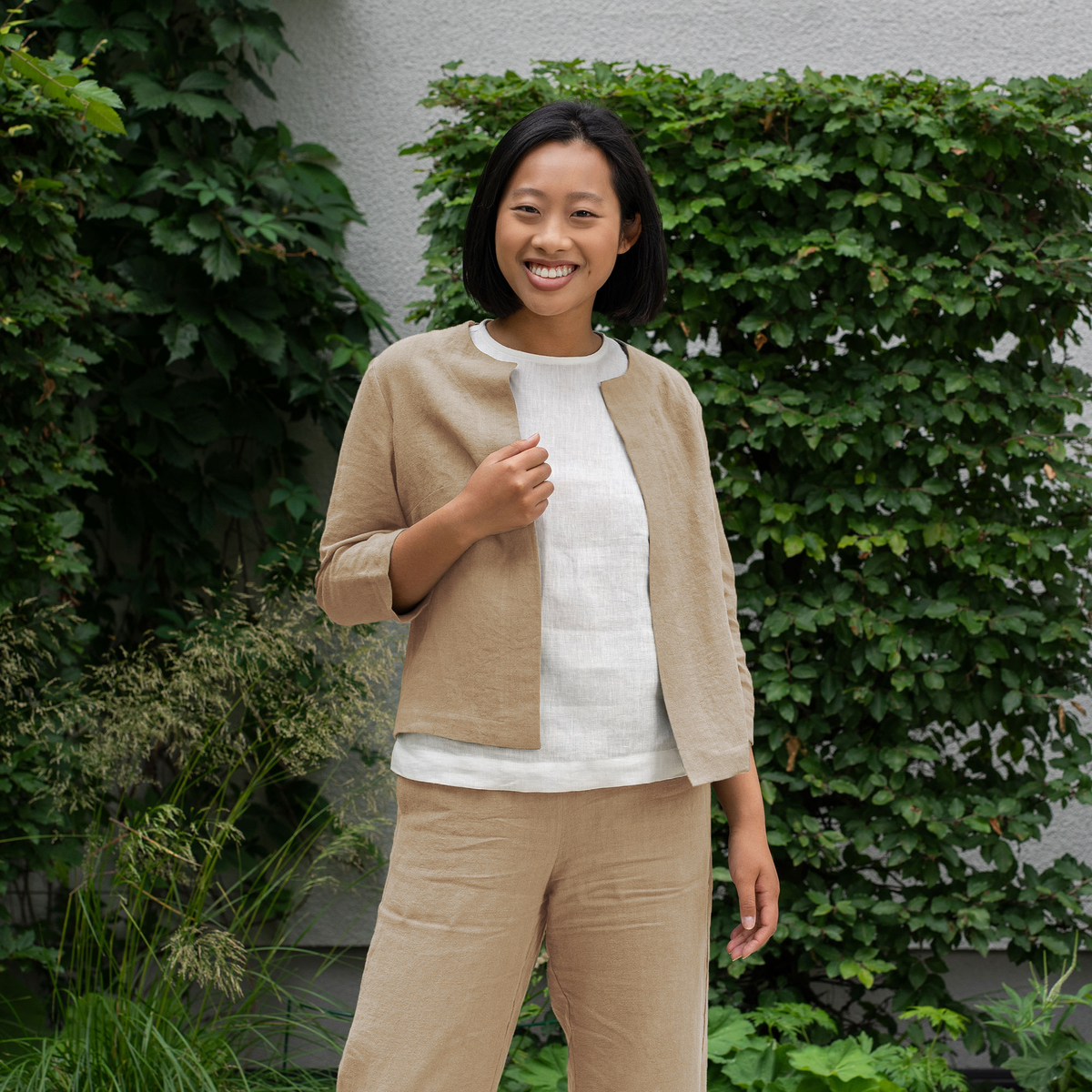 MENIQUE 100% Linen Jacket Eden