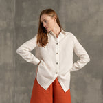 MENIQUE 100% Linen Long Sleeve Shirt Rebeca