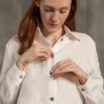 MENIQUE 100% Linen Long Sleeve Shirt Rebeca