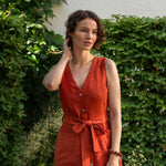 MENIQUE 100% Linen Safari Dress Sierra