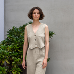 MENIQUE 100% Linen Vest Ava