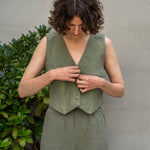 MENIQUE 100% Linen Vest Ava