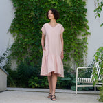 MENIQUE 100% Linen Dress with Ruffles Victoria