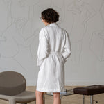 MENIQUE Women's 100% Linen Bath Robe